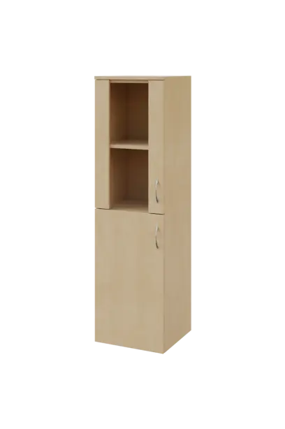 N 4 - 4DS kancelářská skříň, 1-dveřová/prosklená, levá, 1450x400x400, bříza irská